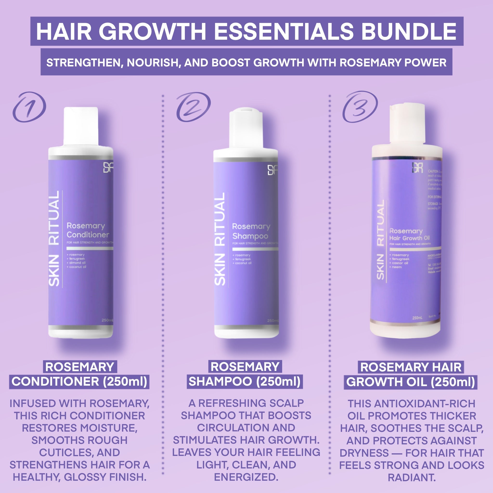 Hair Growth Essentials Bundle | Strengthen, Nourish, and Boost Growth with Rosemary Power