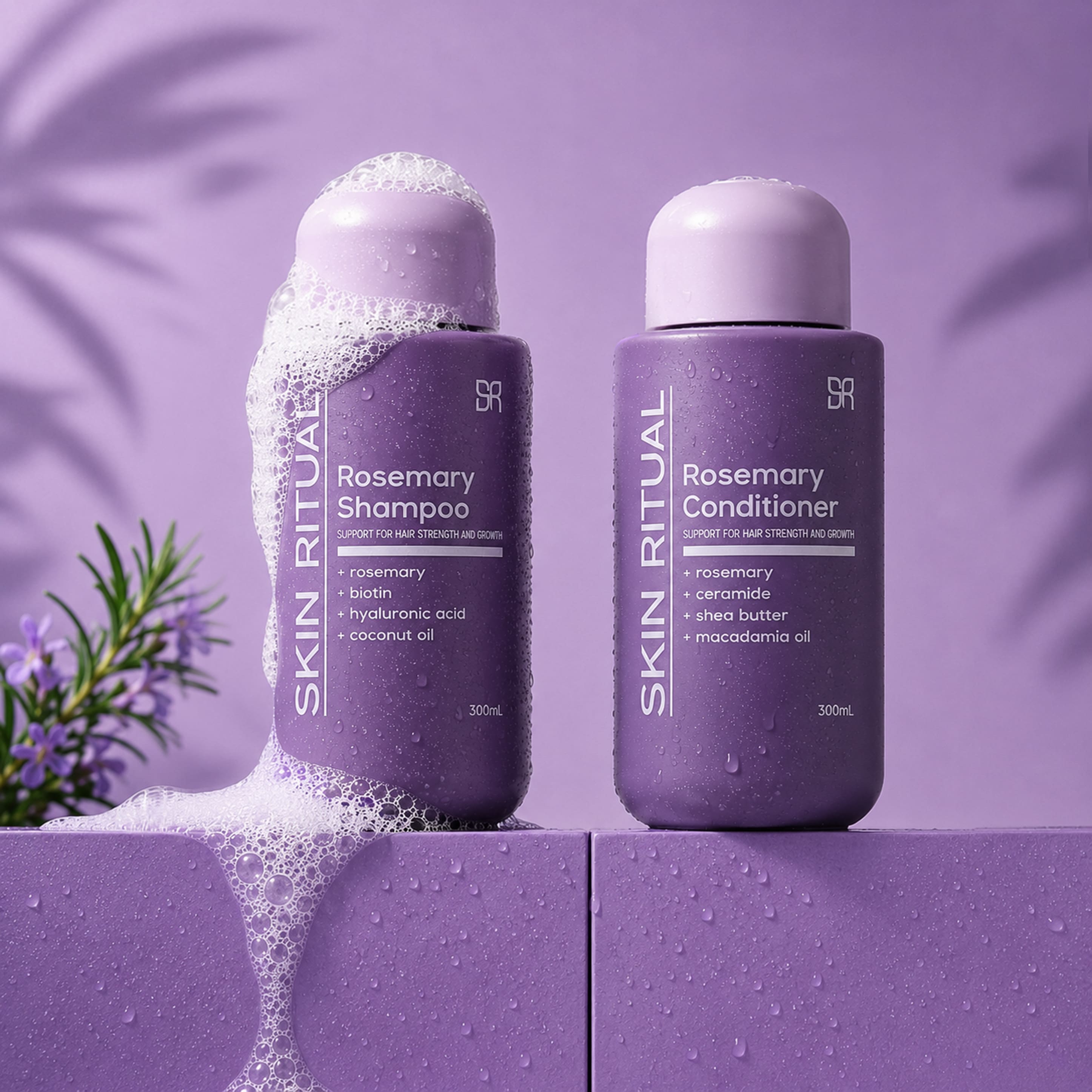 Rosemary Shampoo & Conditioner | Strengthen, Nourish, and Revitalise Hair Naturally