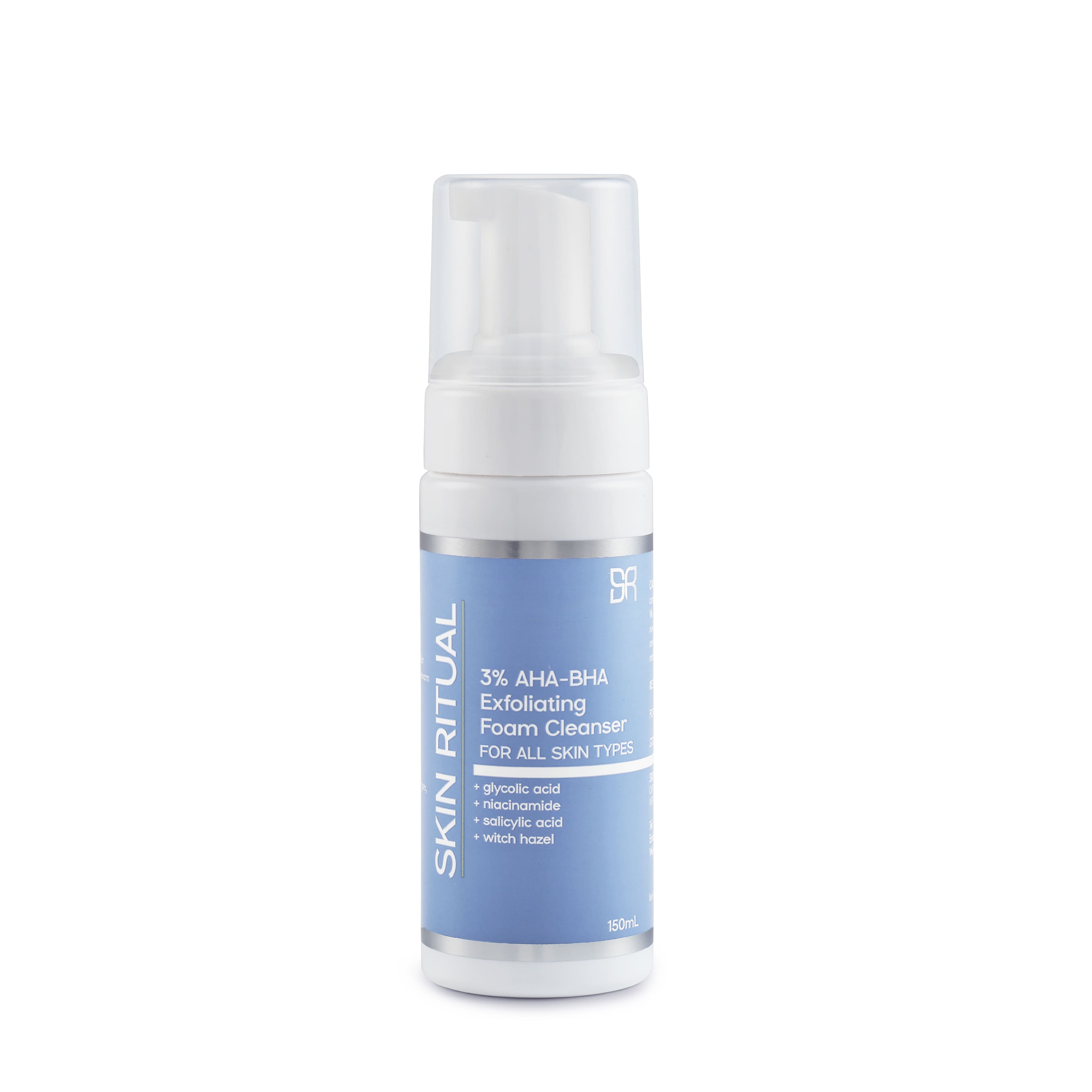 Exfoliating Foam Cleanser | Clear Pores & Smooth Skin with 3% AHA-BHA | 3% AHA-BHA Foaming Face Wash 150ml