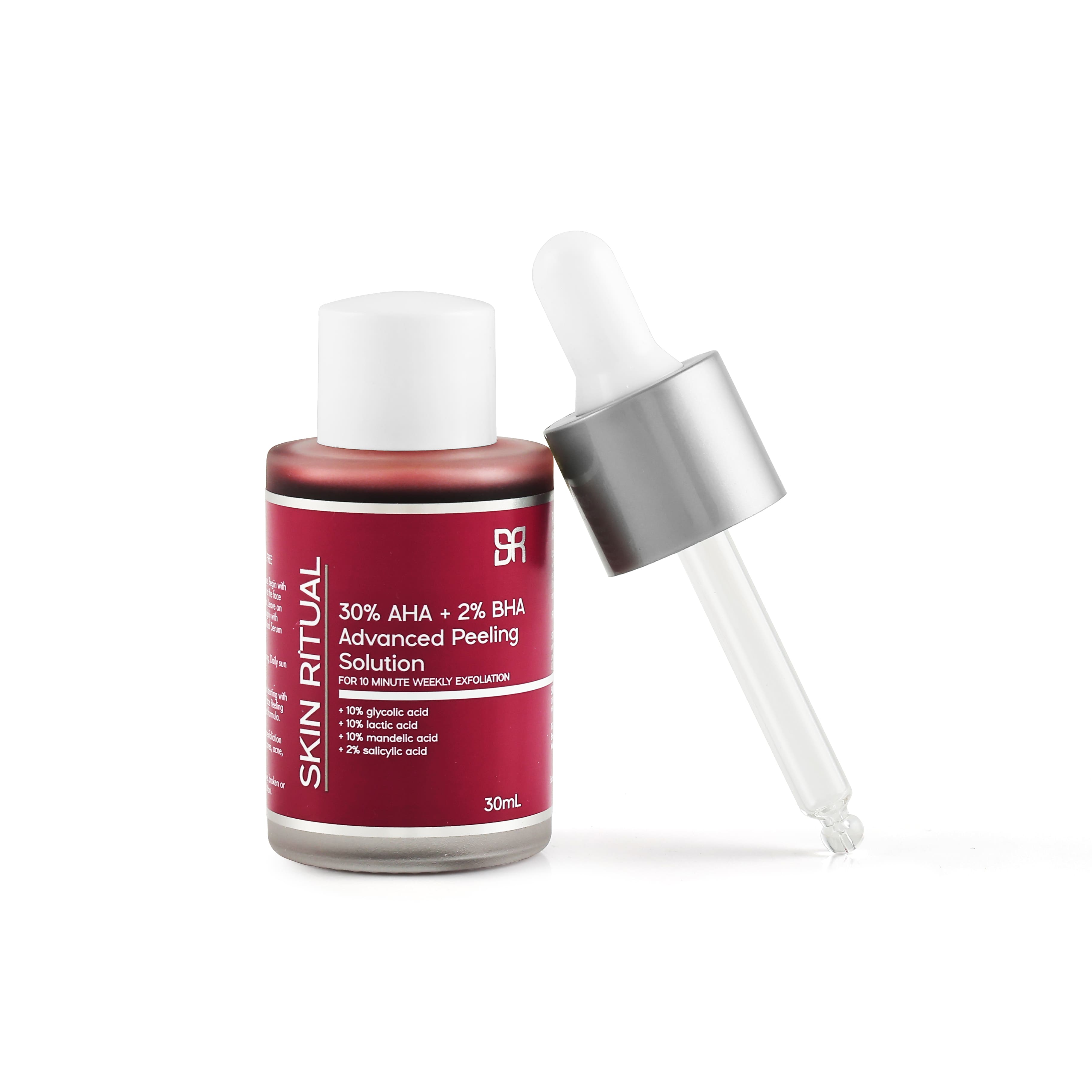 30% AHA + 2% BHA Peeling Solution | Pro-Strength Resurfacing Peel | Deep Exfoliation for Radiant, Clear Skin