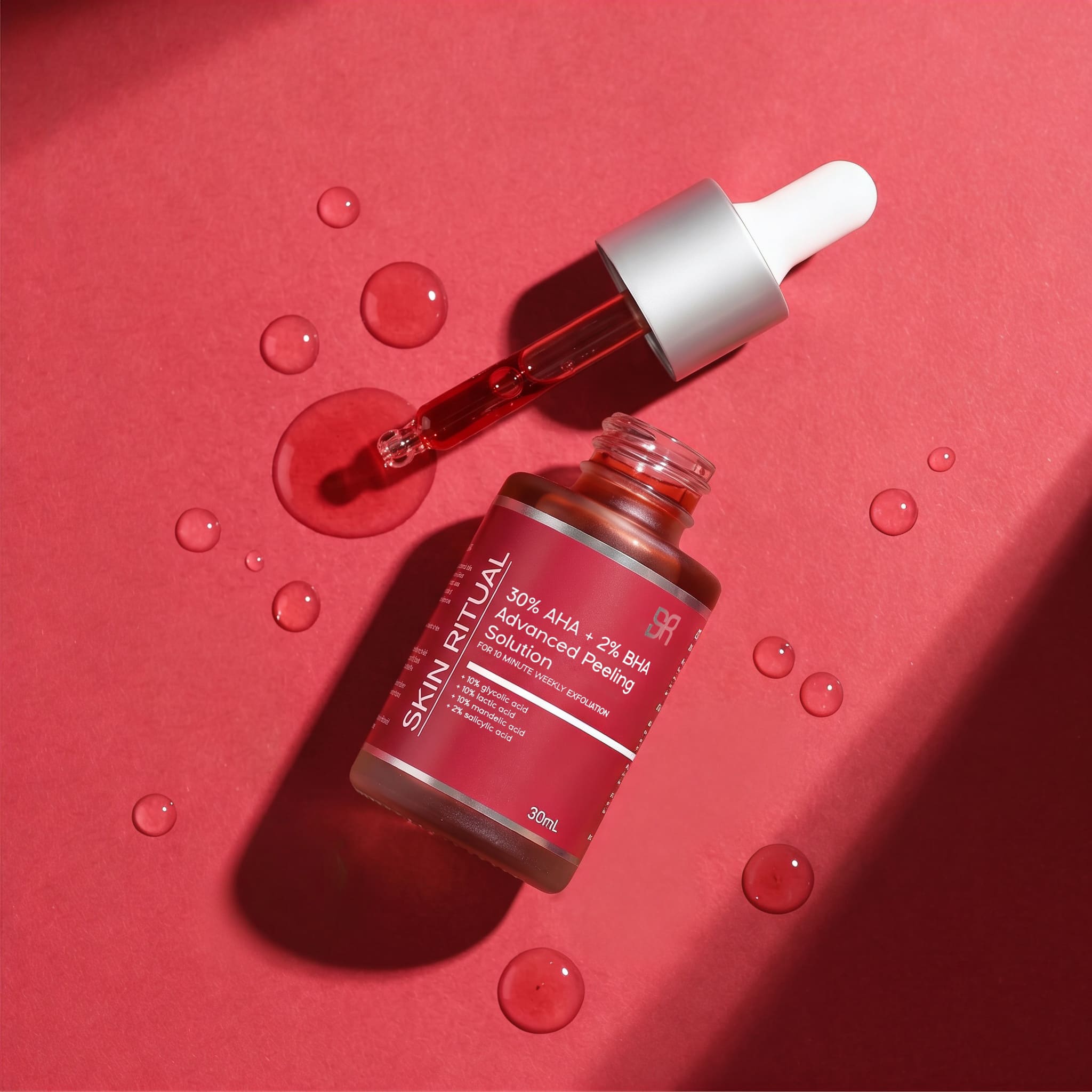 30% AHA + 2% BHA Peeling Solution | Pro-Strength Resurfacing Peel | Deep Exfoliation for Radiant, Clear Skin