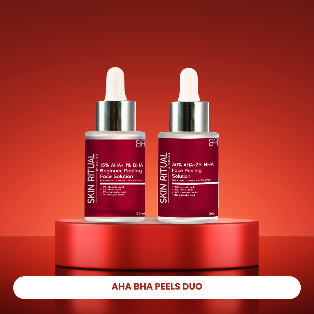 AHA Peel Power Duo for Brighter Skin | 15% + 30% Exfoliation Set for Smooth Texture & Even Tone