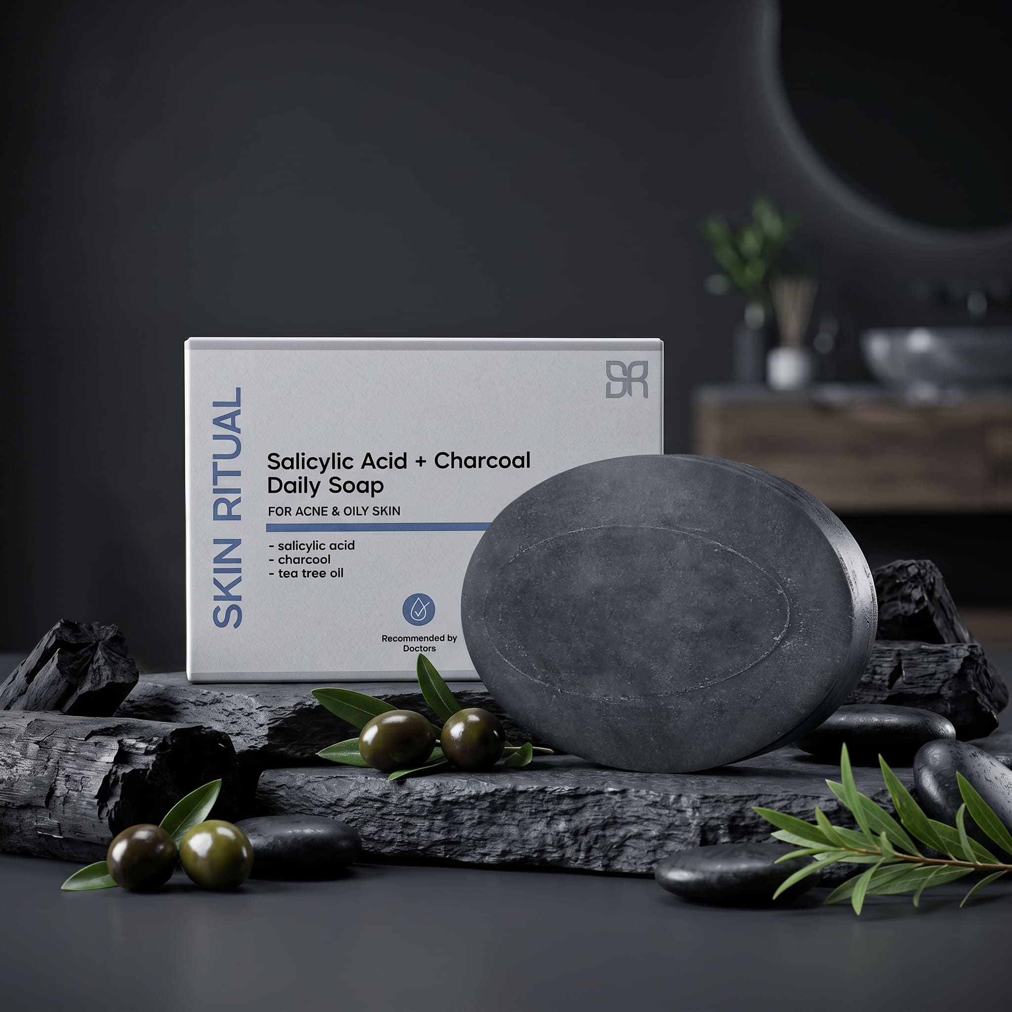 Salicylic Acid + Charcoal Soap | Clear Acne & Sebum