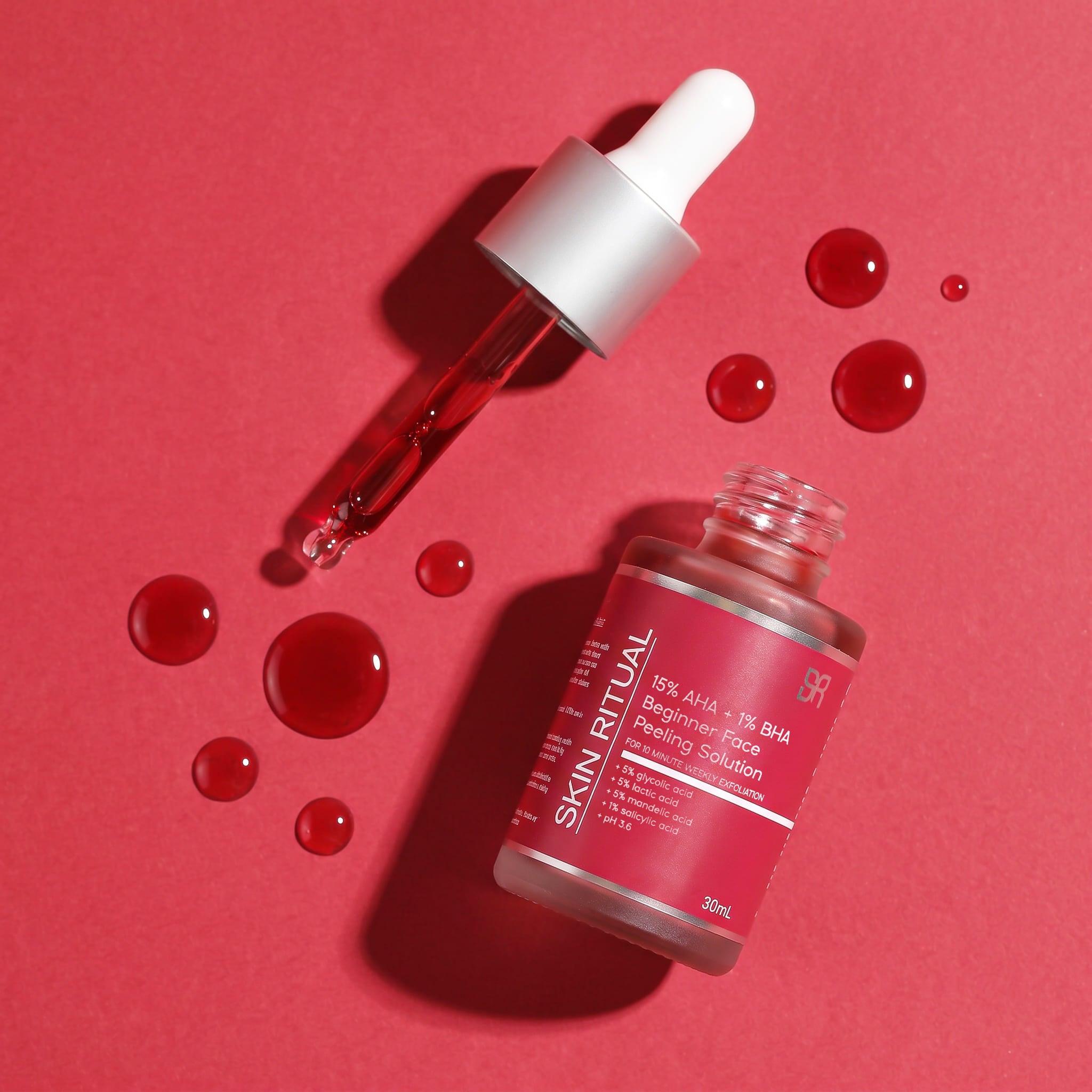 15% AHA+1% BHA Beginner Face Peeling Solution | Glow Renewing Peel | Gentle Exfoliation for Brighter, Smoother Skin