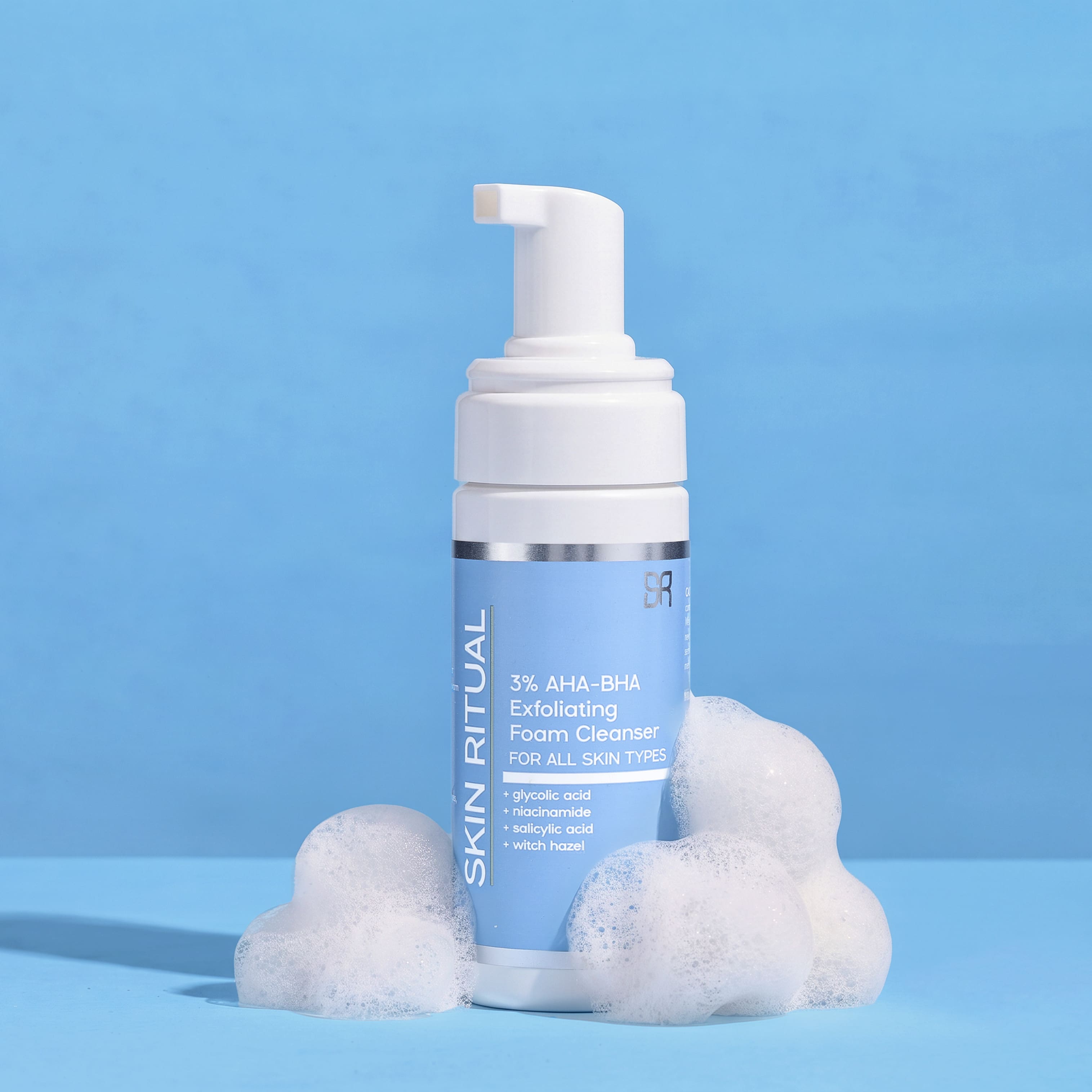 Exfoliating Foam Cleanser | Clear Pores & Smooth Skin with 3% AHA-BHA | 3% AHA-BHA Foaming Face Wash 150ml