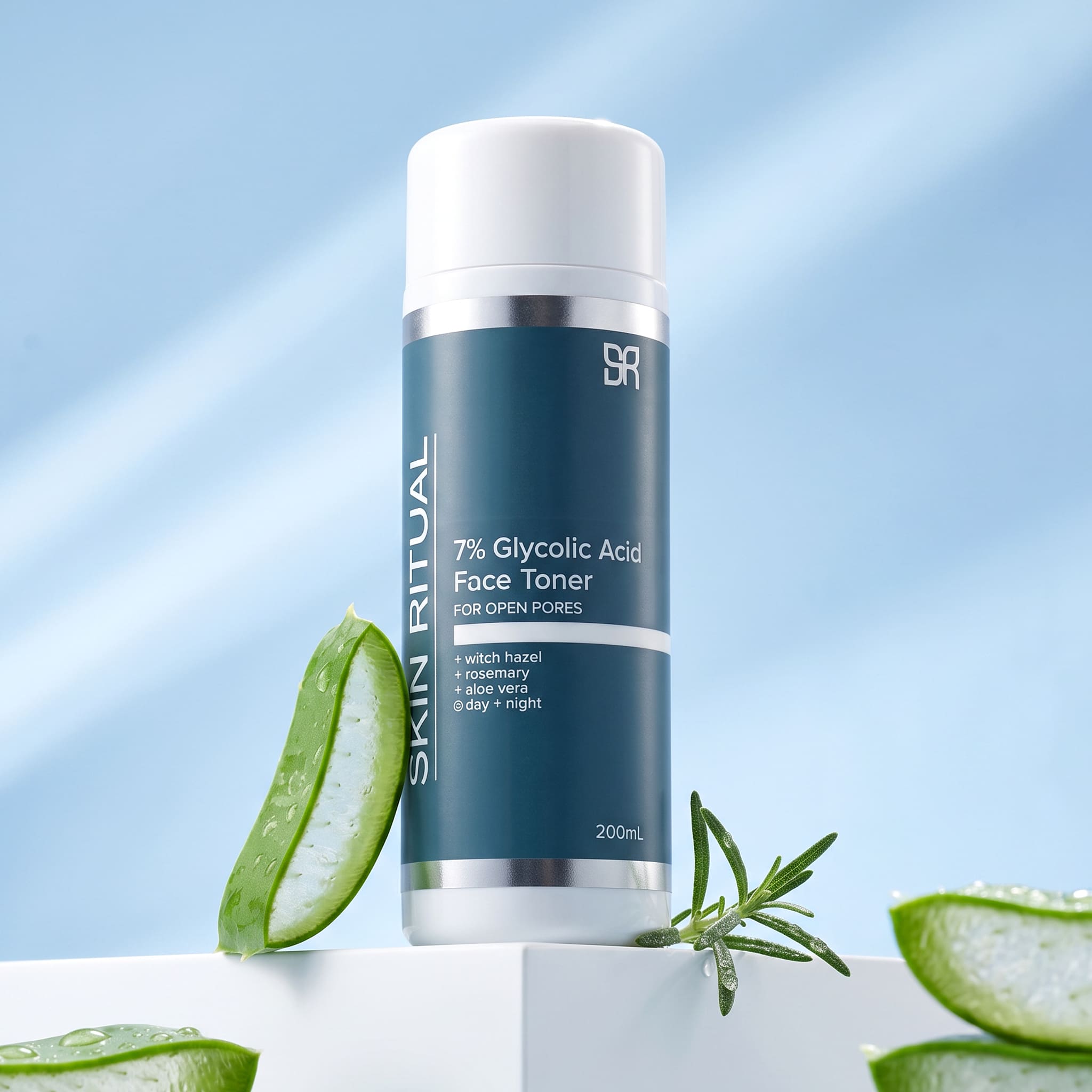 7% Glycolic Acid Toner with Aloe Vera & Witch Hazel | Radiance Boosting Toner | Gentle Exfoliation for Smooth, Glowing Skin